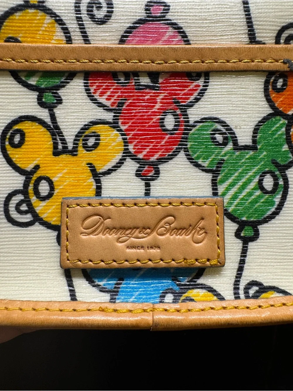 Dooney & Bourke Disney parks Multicolor Balloon Pattern wristlet